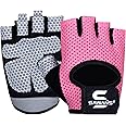 SAWANS Gym Gloves for Men & Women Weight Lifting Fitness Gloves Breathable Ladies Gloves Training Non-Slip Silicone Padded Palm Grip Protection Exercise Workout Cycling Pull ups Microfiber
