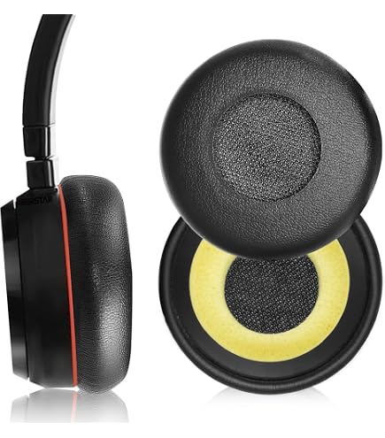 SOULWIT 50mm Mousse Coussin Coussinets pour Jabra Pro 9400/9450/9460/9470/925/929/930 Casques, Coussinets d'Oreille pour Jabra Biz 2400/BIZ 2400II/BIZ 1500/GN2000/UC Voice 550 Casques,Mousse Confort
