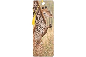 3D LiveLife Segnalibro - Amore Tenero di Deluxebase. Segnalibro Giraffa dotato di grafica 3D lenticolare realizzata dalla rinomata artista Beth Hoselton