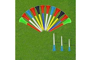 FINGER TEN Golf Tee Plastica 50 Pezzi Lungo Breve con Testa in Gomma 83mm 70 mm 54 mm Tee da Golf Miscelazione Delcolore Completamente Taglia Unica O Tre Dimensioni Miste