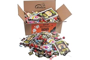 Caramelos Cerdán | Party Mix Halloween - 100 Golosinas y Caramelos de Sabores Surtidos | Relleno de Piñata Sin Gluten | Ideal para Cumpleaños, Fiestas, Navidad, Halloween