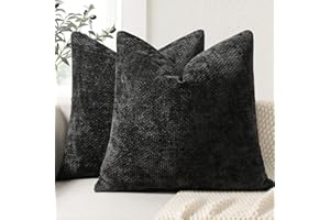 ZWJD Lot de 2 Housse Coussin de canapé 50x50 en Chenille Housse de Coussin Douces Cecoration de Maison Coussin Canape Décoratives de Luxe pour Canapé,lit et Salon