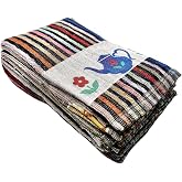 Bufftex Kitchen Towels 6 Units, 50 x 50 cm, 100% Cotton Terry Multi-Coloured