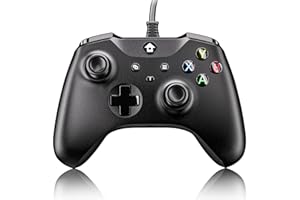 YUYIU 【Aggiornata】Controller cablato per Xbox Series X|S, Xbox One, Windows 10 e versioni successive, controller PC con jack audio da 3,5 mm, bianco