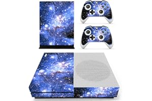 DOTBUY Xbox One S Autocollant Console Decal Vinyl Skin Sticker + 2 Autocollant Manette + 1 Autocollant Kinect Set (Starry Blue)