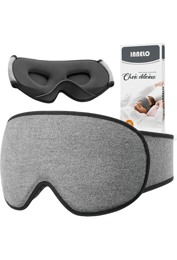 Masque De Nuit Occultant 3D - Confort Doux & Réglable - Pour Sommeil Profond, Avion, Sieste - 5