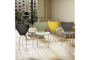 Rcynview Sedie Sala da Pranzo 4Pezzi,Sedie Cucina Moderne con Gambe in Metallo,Sedia Polipropilene Senza Braccia di Design per il Massimo Comfort,da Esterno per Soggiorno,Camera da Letto Multicolore