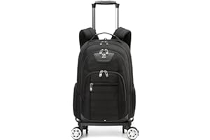 HTgroce Mochila con Rueda Adulto, Mochila Hombre con 4 Ruedas Compartimento Portatil para Viaje, Trabajo, Universidad