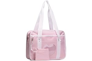 STEAMEDBUN Kawaii Ita Sac d'école japonais mignon sac fourre-tout grande épaule Anime cœur sac à main