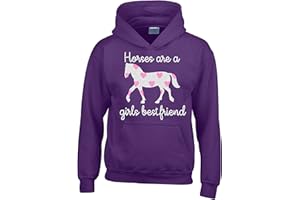 Edward Sinclair HORSES ARE A GIRLS BEST FRIEND Hoodie with Sparkling Glitter Print