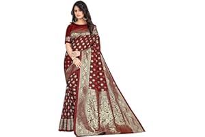 C J Enterprise Damen Saree aus weicher reiner Kanjivaram-Seide für Hochzeit, Banarasi-Stil mit Blusenteil (Pari-S1 paithani)