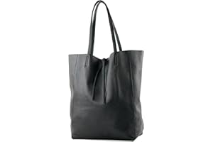 modamoda de - T163 - Ital - Borsa shopper grande con tasca interna in pelle