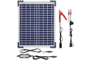 OptiMate Solar 20W 1.67A 12V Automatic Battery Charger Optimiser Maintainer with Solar Panel