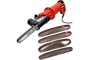 TOOLTIME. Voche® 260W 13mm Electric Power Belt Finger File Sander plus 23 Assorted Grit Sanding Belts