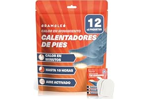 Bramble - Calentadores de Dedos Adhesivos (12 Pares, 24 en Total) - Parches Adhesivos ultrafinos para Zapatos y Botas - Se activan con el Aire y no Dejan Olor - hasta 10 Horas de Calor