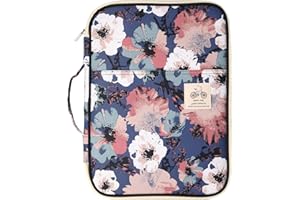 JAKAGO przenośna teczka smart A4, folia, wodoodporny organizer na dokumenty, paszport, iPada, teczka konferencyjna z zamkiem błyskawicznym i uchwytami, na podróż, spotkanie, biznesowe, do biura, na wakacje, kwiat