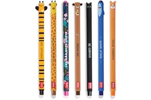 ENOLE Legami Radierbares Stifte-Bündel, Gelstifte, niedliche Kawaii-Stifte, Mignon, 7 Stück