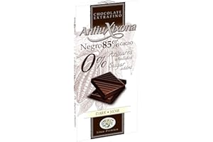Antiu Xixona Premium - 85% Cacao 0% Azúcares Añadidos, Chocolate Negro, 100 Gramos