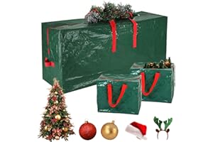BODYGAD Paquete De 3 Funda para Árbol de Navidad, Bolsas De Bolsa Arbol Navidad, Árbol de Navidad Bolsa de Almacenamiento165 cm Para Árbol De Navidad Artificial Con 2 x 48cm Bolsas De Decoración Navideña