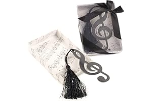 Mopec Punto libro clave de sol en caja regalo+lazo, plata, 8.5 Cm