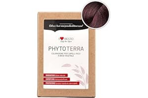 ILOVERICCIO I Love Riccio PhytoTerra Colorazione per Capelli Ricci a Base Vegetale, Colore Capelli Naturale, Tonalizzante Capelli Ricci, Ravviva e Rafforza i Riflessi, Nuance Prugna, 80 g