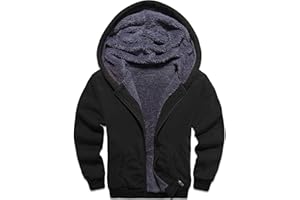 SwissWell Veste Polaire Garçon Sweat à Capuche Enfants avec Zippé Hoodie Chaud Ourdoor Veste d'hiver Manches Longues Sport Sweatshirt Automne Hooded