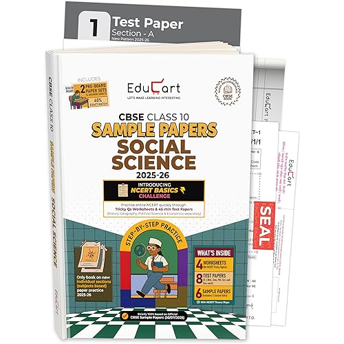 Educart CBSE Sample Paper Class 10 2025-26 Social Science (Introducing exclusive step-by-step new practice concept on 2026 pa