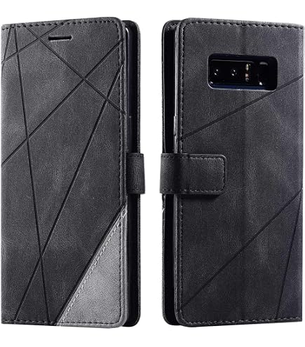 ebestStar - Cover per Xiaomi Redmi Note 9T 5G, Custodia Libro Protezione Portafoglio, Pelle PU Porta Carte, Nero/Rosso + Vetro Temperato