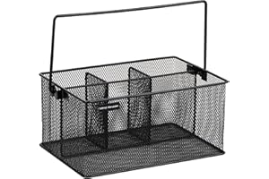 Mind Reader MESHBASKET-BLK Mesh Basket Storage, Metal, Black