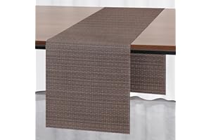 Myir JUN Table Runner, Washable Table Runner Roll Table Ribbon Table Decorations for Birthday Wedding, Party, Home Outdoor and Restaurants 16" x 72" (Coffee)