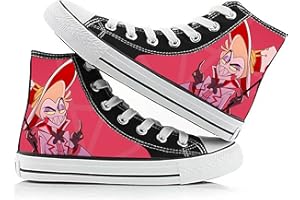 Jilijia Hazbin Hotel - Zapatos de lona unisex para cosplay de Alastor, zapatos de lona de Angel Dust, clásicos, de caña alta, para exteriores