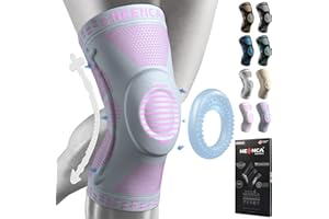 NEENCA Genouillère Professionnelle pour Homme et Femme avec Coussinets en Gel Rotulien et Stabilisateurs Latéraux,Genouillères de Qualité Médicale pour la Course,les Déchirures du Ménisque,l'arthrite