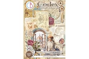 Ciao Bella Junk Journal et Ephemera Book Codex A4 Papier à motifs pour scrapbooking Cartes de vœux Emballages cadeau DIY