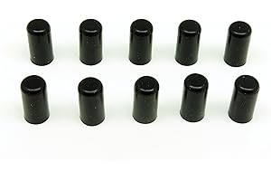 Autobahn88 Silicone Hose Cap Intake Vacuum Hose End Plug, Inner Diameter 10mm (0.39"), Pack of 10 (Black)