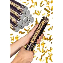 8 Konfettikanonen Für Hochzeit & Party – 40 Cm, Mit Roten Rosenblättern, Druckluft-Betrieb