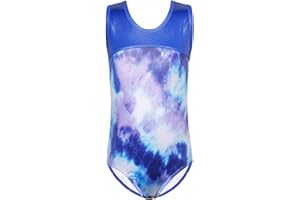 HUAANIUE Ragazza Ginnastica Leotard 3-12A Senza maniche Balletto Leotard Blu Ragazze Abbigliamento sportivo Ballando Viola Palestra Abito Leotards atletici Balletto Bambini Costume