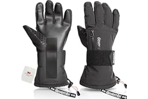 devembr Snowboarding Gloves with Wrist Guards, Ski Gloves Touchscreen, Snow Gloves Waterproof