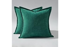 Topfinel Poszewka na poduszkę 40 x 40 dekoracyjna sofa krzesło łóżko zestaw 2 poszewek na poduszki zielony do dekoracji salonu sypialni domu aksamitny fotel biurowy super miękka trwała skandynawska