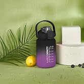 Selka Home - Briella 1500 ML Pipetli Motivasyon Matara (Siyah - Mor)