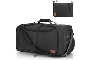 VS VOGSHOW Vogshow 100L Bolsa de Viaje Plegable Grande, Bolsa Ligera Impermeable Plegable Bolsa de Fin de Semana, Bolsa Deporte con Compartimento para Zapatos para Hombres y Mujeres