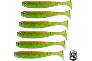 ‎NASTY BAIT Nasty Bait Gummifisch | 6,8 cm - 12,5 cm| Gummiköder| Kunstköder| Zanderköder, Hechtköder, Barschköder| UV aktive Modelle| flankende Aktion| 3D Augen|8 Farben | Aussparungen für Offsethaken