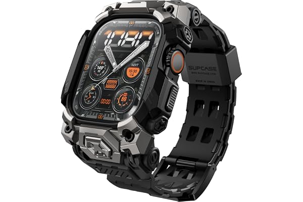 SUPCASE Rugged Watch Band Fodral Kompatibel med Apple Watch Ultra 2/1 49 mm 2024/2023/2022, [Raptålig] Robust, Stötsäker Sportfodral för Män med Justerbar Rem