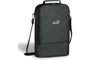 Kato Tirrinia - Borsa termica termica per 2 bottiglie di vino, per ristoranti BYOB, degustazione di vino, viaggi, parco, spiaggia, ottimo regalo per gli amanti del vino