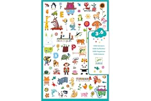 DJECO -Palloncini AdesiviDJECO1000 Adesivi per i piccoli, Multicolore (1000)