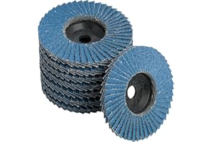 EMODWEY Set di 8 dischi lamellari Dischi lamellari per smerigliatrici angolari, Disco abrasivo Ø 76 mm x 10 mm, Dischi abrasivi di alta qualità in blu per metallo, legno e PVC, Adatto per smerigliatrici angol