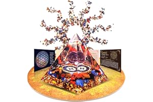 VUUUUV Orgone Set de Regalo de Cristales Piramidales Curativos, Piedra astrológica, piedra de cumpleaños para una pareja, para astrología, aura, energía positiva, meditación, atraer riqueza.(Géminis)