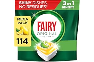 Fairy Original All in One Auto Dishwashing Tablet Lemon, 114ct (6x19ct)