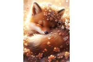 askkqtx Malen Nach Zahlen Erwachsene,Niedliche Tiere Fuchs DIY Paint by Numbers Adult Handgemalt Ölgemälde Kit für Anfänger Kinder und Erwachsene Ohne Rahmen Als Geschenk Home Wand Dekor 30X40 CM