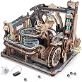 Puzzle 3D In Legno ROKR Pista Per Biglie Elettrica - Night City 2.0, Con Motore, Da Montare (Marble Spaceport)