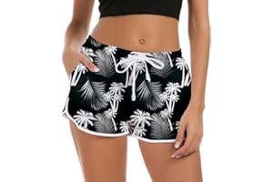 Rave on Friday Estate Pantaloncini da Bagno Stampati Quick Dry Beach Costumi da Bagno Ladies Pantaloni Corti Traspiranti per Nuoto, Surf, Corsa, Palestra, Yoga,Allenamento,Sportivo